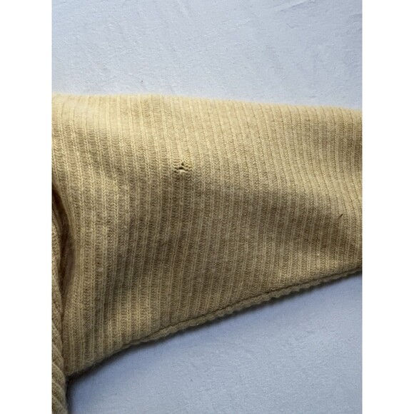 Yellow Cardigan Linda Allard Ellen Tracy Open Sweater Medium Wool/Angora - Picture 7 of 12